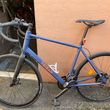 TRIBAN road bike blue with drop bar