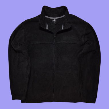 Starter Fleece Jacke, Schwarz, L